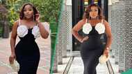 Lady orders Veekee James' black dress, gets similar design, netizens react: "Both are gorgeous"