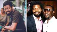 "Na him smile pass o": Netizens dig up old photo after Basketmouth claimed he doesn't have one with AY
