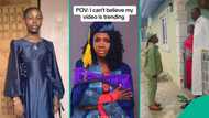 Young lady salutes and embraces parents in her NYSC uniform, they pray for her