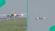 Chilling video shows moment pilot struggled to land airplane due to terrifying Storm Floris