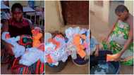 "She needs washing machine": Mum of newborn triplets washes babies' clothes before delivery in emotional video