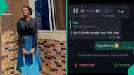 Lady posts unexpected voice note she received from 'yahoo boy' after snubbing his message