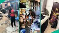 Nigerian lady moves her parents from dirty house to well-furnished apartment with flat screen TV