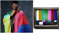 BBNaija: Ebuka dons multicoloured agbada inspired by old tv, designer says it costs N149k