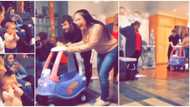 Cute video shows baby's reaction after she got a new car, the kid covered her mouth to contain the shock