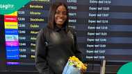 Nigerian lady announces arrival in UK to begin scholarship at popular university