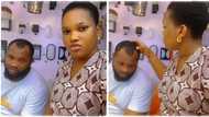 "How did I fall in love with you?" Lady battles her man with bald head, funny video goes viral