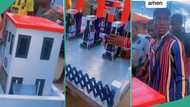 Creative Nigerian boy builds beautiful mini filling station that looks so real, Video goes viral