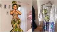 "How much did you pay?" Reactions as lady recreates Stefflon Don's ankara dress, shares result