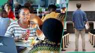 Funny lecturer arrives class almost late as students prepare to exit lecture hall, clip trends