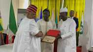 Osun 2022: Smiles in cute photos as Senator Adeleke gets PDP's certificate of return