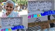 Elderly woman warms hearts with touching photo of her selling pens, says she doesn't want to beg, many react