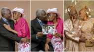 "We have daily family prayers": Nigerian couple married for 50 yrs shares marital secrets & old wedding photo