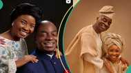 Bishop David Oyedepo and wife mark 43rd wedding anniversary, fans celebrate them: “Glory to God”