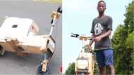 Teenager builds solar-powered electric bike with wood, it plays music and can connect to 100 radio stations