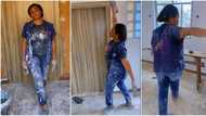 "Where is your office?" Lady who plasters houses proudly shows building she worked on, video goes viral