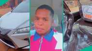 Young man buys new Lexus car, shows off beautiful interior, Nigerians react