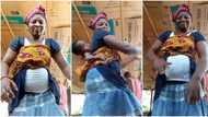 Mother's day: Mum goes Tiktoking with sleeping baby on her back, performs scary dance moves in funny video