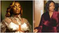 Singer Simi shows off curves in stunning velvet look as she marks end of Nigerian Idols 7