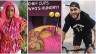 "Na wetin 'oyinbo' fiance go chop be this": DJ Cuppy cooks strange pink-coloured jollof rice, photo goes viral