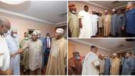 Breaking: Photos emerge as Atiku visits former President Obasanjo in Abeokuta