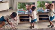 Little boy jumps for joy, screams and hugs air after seeing his dad speaking on TV, video warms hearts