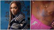 Bobrisky syndrome: Nigerians react as lady tattoos Tiwa Savage's name on her chest