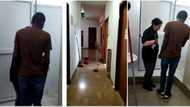 Video emerges as Nigerian man living abroad is told by Oyinbo lady to wash toilet, he says "I no do again"