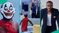Panic as masked midget storms BBNaija house, Kola's dramatic response goes viral: "Na Ajebo"