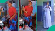 Video of reverend sister dancing in room trends as people observe item on table: "Na wa o"