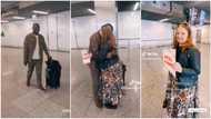 Young man finally meets oyinbo lover abroad after 2 years of dating online, their sweet video goes viral