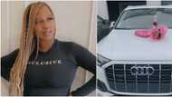 Excitement as Ubi Franklin's 4th baby mama Sandra gets brand new car for Val