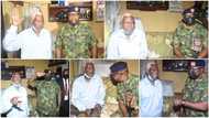Photos show present condition of man who composed NYSC anthem, top Nigeria's military boss visits him