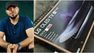 Ramsey Nouah calls out electronics brand after TV he purchased for close to N500k got damaged and they refused to fix it