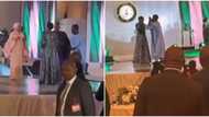 Inaugural ball: President Tinubu, VP, and their wives energetically take over dance floor as KWAM1 performs