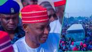 “Abba our choice”: Crowd welcomes Gov Yusuf back to Kano ahead of Supreme Court judgement