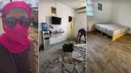 Nigerian lady removes floor tiles in her room, changes to carpet, mixed reactions trail video