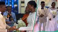 "To be my lawful wife": Video as Moses Bliss exchanges marriage vows with wife, dances with bride