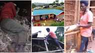 Lady rejected by her dad builds a house for her mum and 3 youths who succeeded after family abandoned them