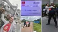 Nigerian man riding from UK to Lagos on bike gets N415k from pretty Ivorian lady, carries her, many react