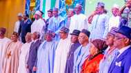 Photos emerge as Buhari Confers Fresh Honors on Jonathan, Wike, 42 Others