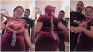 Tobi’s mum is a spec: Fans gush over BBNaija star’s mum as they admire her curvy figure in fun family video