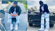 Singer Slimcase joins the trend as he acquires 2021 Venza, Nigerians congratulate him