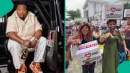 Cubana Chiefpriest donates food Items, money to widows, single mothers, their reactions warm hearts