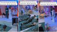 "Not for side chick": Over 9 Nigerian soldiers in uniform do push-ups for couple at wedding, video trends