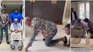 Pastor Tobi prostrates to greet Ebenezer Obey, shares fun moments legendary singer visited his HQ in UK