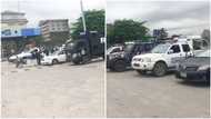 "God Abeg o": Fear as video shows police at Lekki Toll Gate ahead of #EndSARS memorial procession