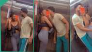 "I just pity understanding boyfriend": Lady seen 'having fun' with 'school son' in elevator in video