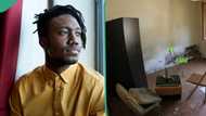 "EFCC will never believe this": Man shows off luxury interior of ghetto house with wooden door