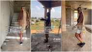 "They've been sending money": Lady shows house her parents abroad are building back home